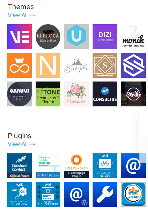 Il marketplace Mojo offre plugin e temi per WordPress in vendita.