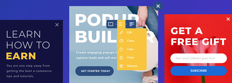 Pembuat popup Komposer Visual.