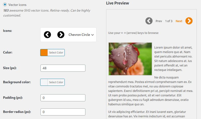 Theai Post Slider for WordPress 常规设置选项卡。