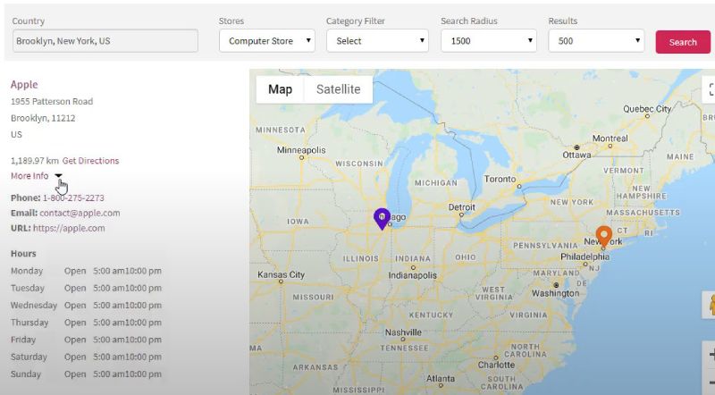 适用于 WooCommerce 插件的 Store Finder 准确、用户友好且响应迅速。
