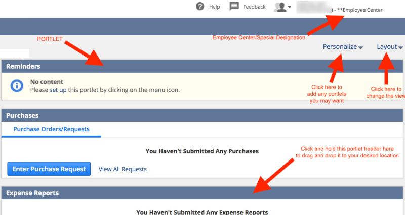 Você pode personalizar o painel do NetSuite.