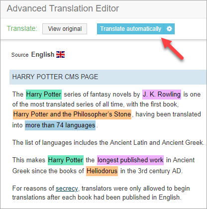 Revizuirea traducerii automate WPML.