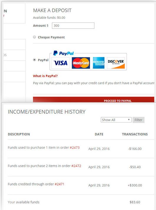 YITH Revisión de los fondos de la cuenta de WooCommerce.