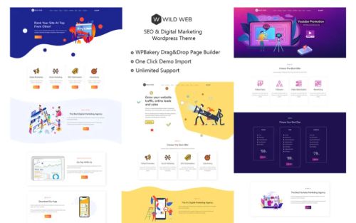 Thème de l'agence de référencement et de marketing WildWeb.