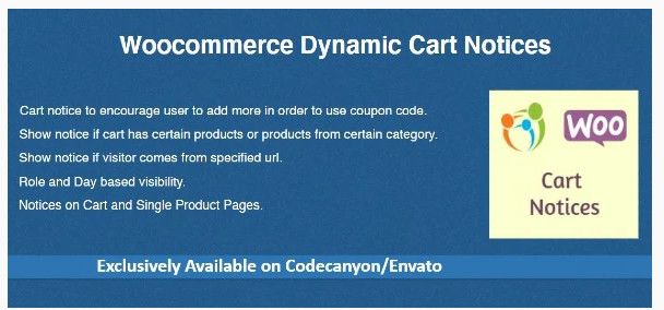 البرنامج المساعد Woocommerce Dynamic Cart Notices.