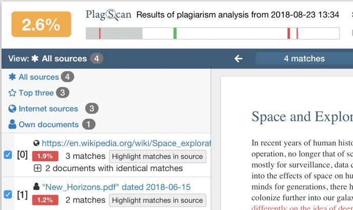 PlagScan 抄襲掃描工具。