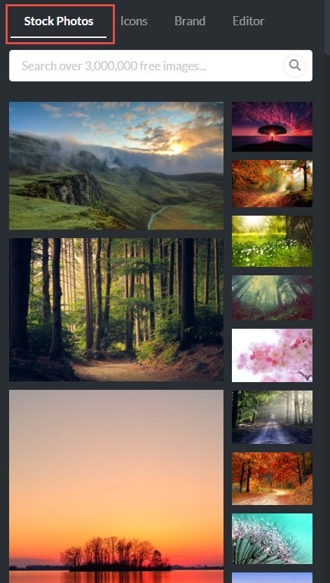 Seleção do catálogo de imagens RelayThat.