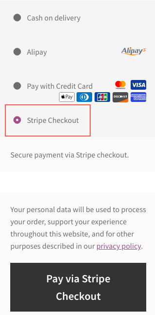 Stripe Payment Checkout Gateway-Plugin WordPress.