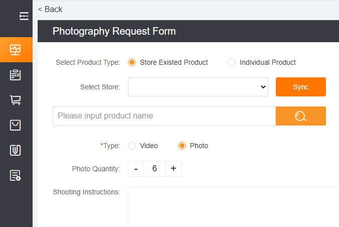 Puteți solicita filmarea produsului sau fotografierea fotografiilor.