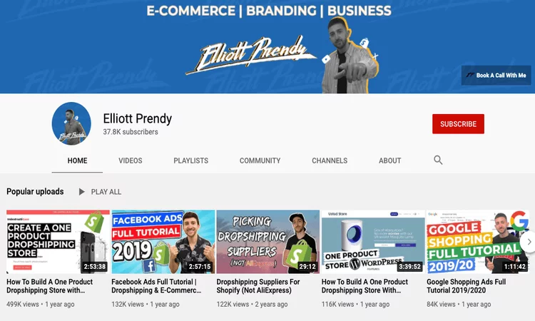 elliot prendy youtube 频道图片