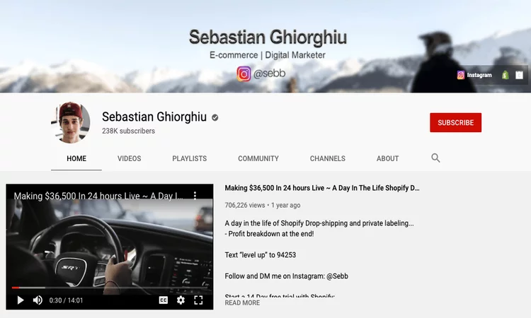 sebastian ghirghiou youtube 频道图片