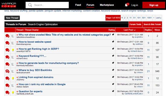 SEO форумы Warrior Forum SEO Forums
