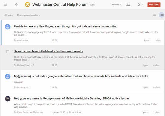 SEO форумы Google Webmaster Central Help