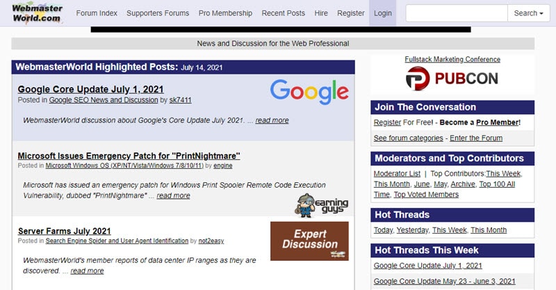WebMasterWorld SEO Форум