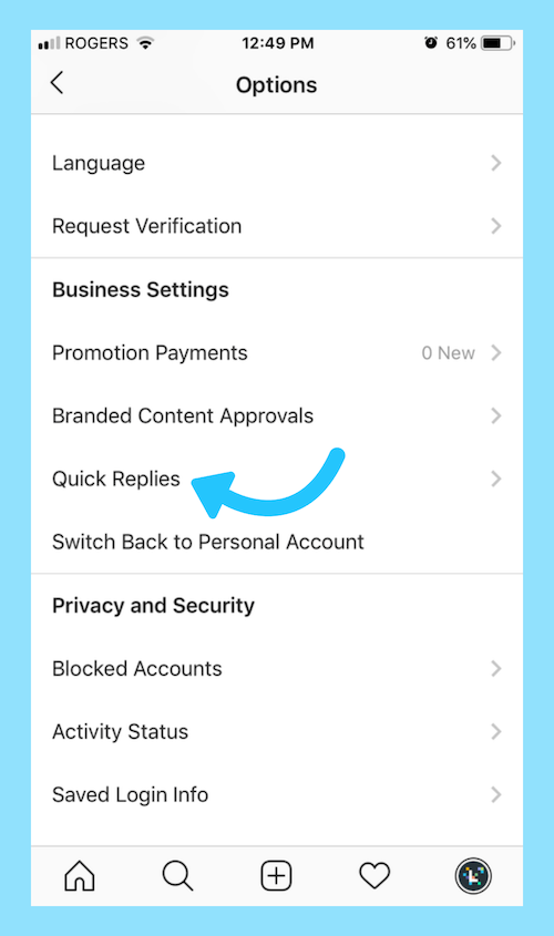 Dmでinstagramクイック返信を使用する方法 Affde マーケティング