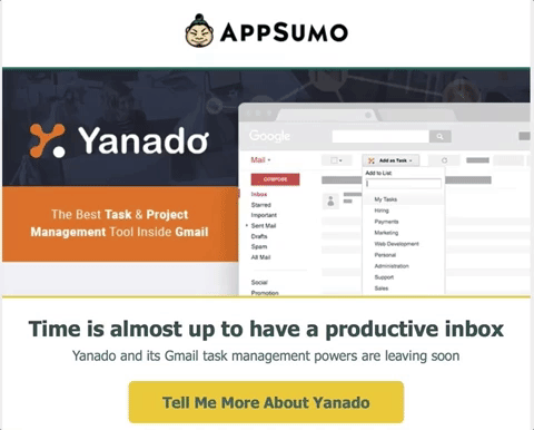 GIF email AppSumo