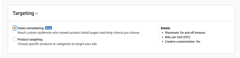 Les options disponibles pour le ciblage publicitaire sur Amazon