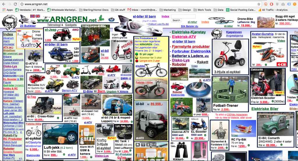 Beispiel für eine schlechte Website