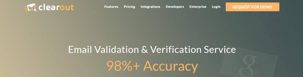 Clearout : outil de vérification des e-mails