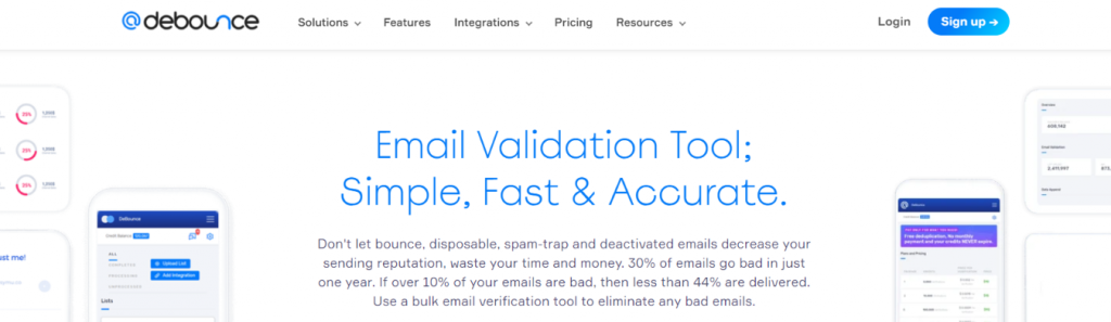 Debounce : outil de vérification des e-mails