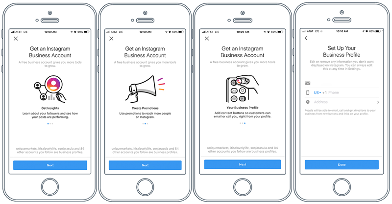 cuenta comercial de instagram