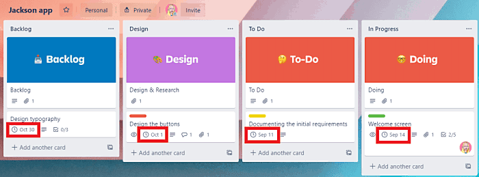 délais trello