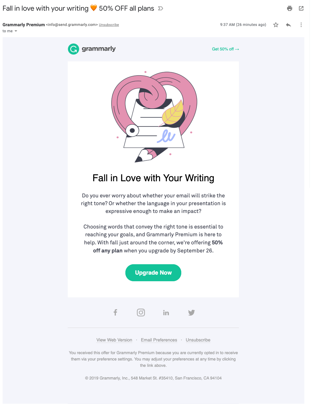 Grammatisches E-Mail-Marketing