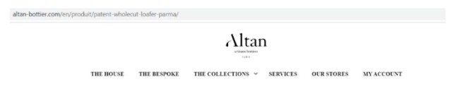 Altan eCommerce website