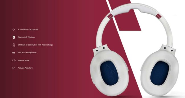 scullcandy venue noise-canceling headphones product page design