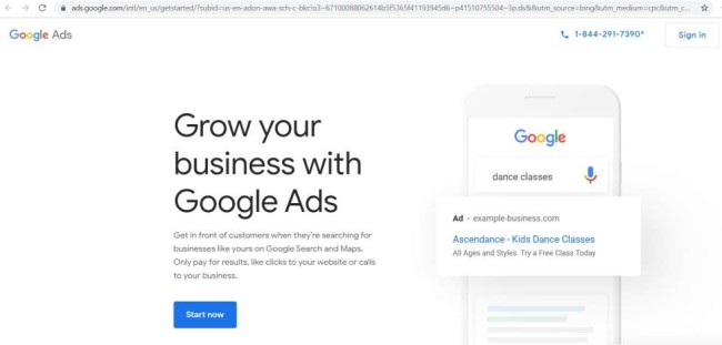 Google advertisements