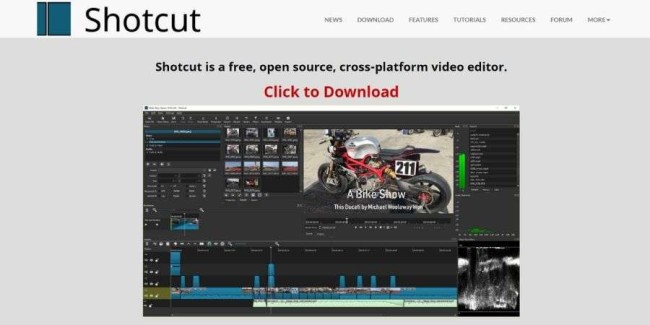 open source software examples: Shotcut 