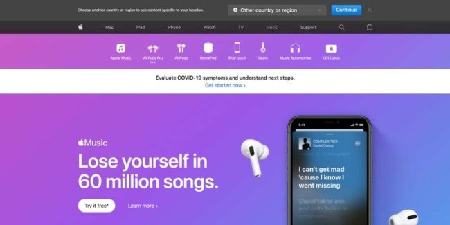 Music streaming websites: Apple Music