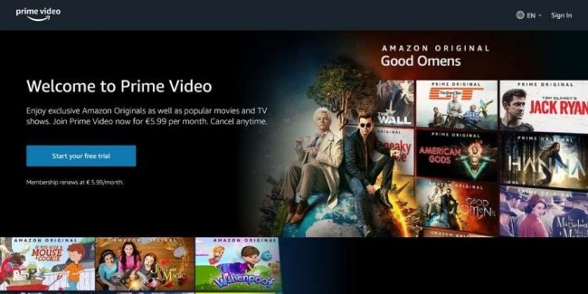 Best streaming websites: Amazon Prime Video