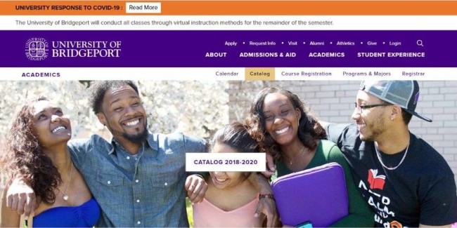 Uniwersytet w Bridgeport University of Bridgeport website
