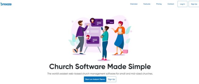 Breeze church management software