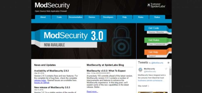 ModSecurity 網站主頁