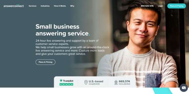 companii-servicii-de-răspuns-AnswerConnect AnswerConnect website