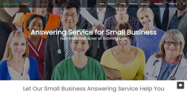 companii-de-serviciu-de-răspuns-Serviciul-îngrijire Answering Service Care website