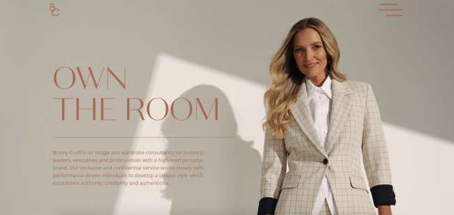 Design site de modă Briony Croft