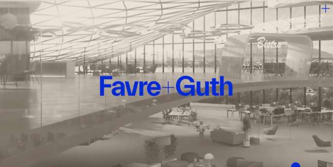 Favre+Guth 아키텍처 웹사이트 디자인