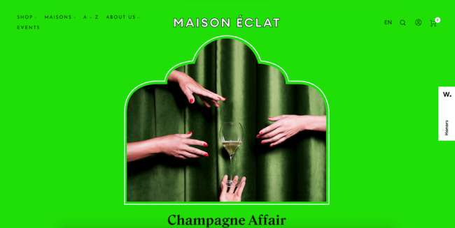 Приложение и дизайн веб-сайта Maison Eclat Food & Drink