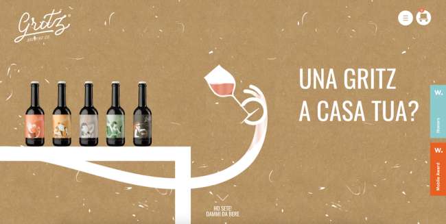 Приложение и дизайн веб-сайта Gritz Brewing Studio Food & Drink