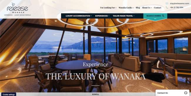 와나카 여행 웹사이트 디자인 출시