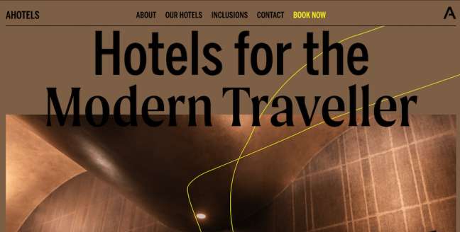 AHOTELs تصميم موقع السفر
