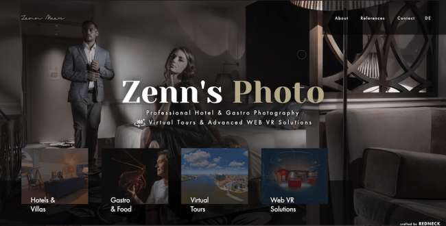 Zenn 的照片摄影师网站