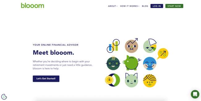 Design von Bloom-Technologie-Websites