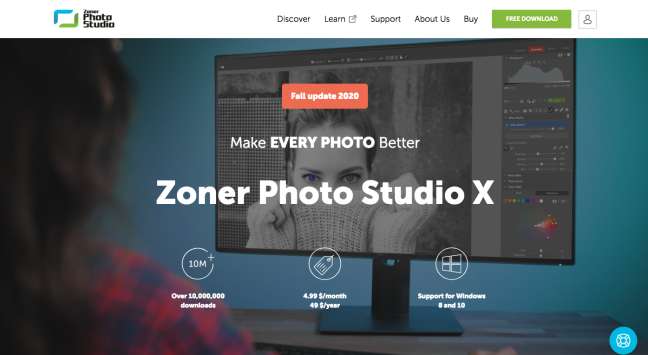 best photo management software: screenshot of Zoner homepage