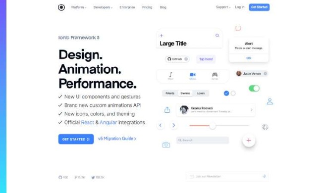 免费应用程序建设者离子 free app builders: Iconic