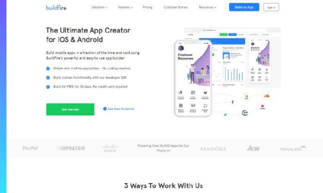 免费的应用程序构建器 Buildfire free app builders: Buildfire