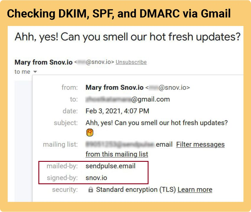 Gmail을 통한 DKIM, SPF 및 DMARC 확인